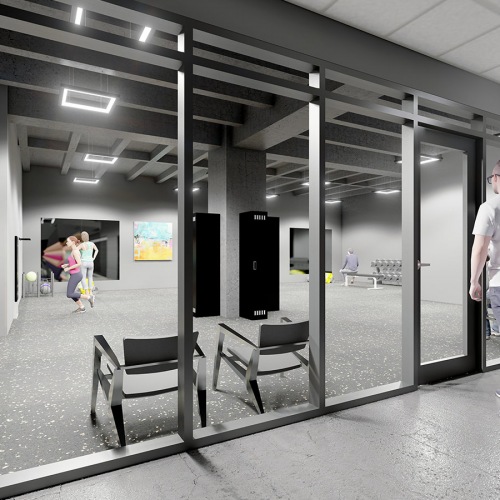 rendering of Yoga & Boxing Studio